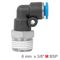 AIRCRAFT Elbow 6mm-3/8 M Pu Hose Fitting
