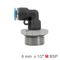 AIRCRAFT Elbow W/o-ring 6mm-1/2 M Pu Hose Fitting