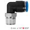 AIRCRAFT Elbow 8mm-1/4 M Pu Hose Fitting