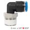 AIRCRAFT Elbow 8mm-3/8 M Pu Hose Fitting
