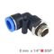 AIRCRAFT Elbow W/o-ring 8mm-1/4 M Pu Hose Fitting