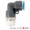 AIRCRAFT Elbow 12mm-1/2 M Pu Hose Fitting