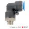AIRCRAFT Elbow W/o-ring 12mm-1/4 M Pu Hose Fitting