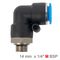 AIRCRAFT Elbow W/o-ring 14mm-1/4' M Pu Hose Fitting