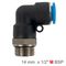 AIRCRAFT Elbow W/o-ring 14mm-1/2' M Pu Hose Fitting