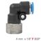 AIRCRAFT Pu Hose Fitting Elbow 4mm-1/8 F