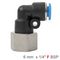 AIRCRAFT Pu Hose Fitting Elbow 6mm-1/4 F