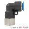 AIRCRAFT Pu Hose Fitting Elbow 12mm-3/8 F