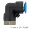 AIRCRAFT Pu Hose Fitting Elbow 14mm-1/4 F