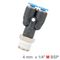 AIRCRAFT Pu Hose Fitting Y Joint 4mm-1/4 M