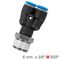 AIRCRAFT Pu Hose Fitting Y Joint 6mm-3/8 M