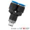 AIRCRAFT Pu Hose Fitting Y Joint 8mm-1/8 M