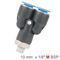 AIRCRAFT Pu Hose Fitting Y Joint 10mm-1/8 M