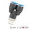 AIRCRAFT Pu Hose Fitting Y Joint 12mm-1/2 M