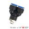 AIRCRAFT Pu Hose Fitting Y Joint 14mm-1/4 M