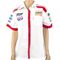 TORK CRAFT Vermont Ladies - White/red Cotton Shirt - Large