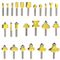 TORK CRAFT Router Bit Set 24pc Alum.case 1/4'
