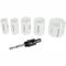 TORK CRAFT Hole Saw Set 6pce Bi-metal (22/25/32/35/51mm & 3/8 Hex Mandrel)