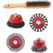 TORK CRAFT Wire Brush Angle Grinder Kit M14 Crimped & Knotted Set 5pce Hand Brush