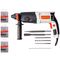 TORK CRAFT Rotary Hammer 800w Sds Tcrh0800 C/w 5pc Sds Drill Bit Set X 3 Nr07305