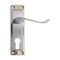 L&b Handle Decorative 2tone Cylinder Brass Plated / Satin Nickel Scroll 6 Inch