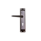 L&b Lockset Decorative 2tone 3 Lever Brass Plated / Satin Nickel Straight 8 Inch