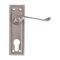 L&b Handle Decorative Georgian Cylinder Satin Nickel Plated Scroll 6 Inch
