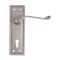 L&b Handle Decorative Georgian Key Solid Brass Satin Nickel Scroll 6 Inch