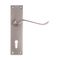 L&b Handle Decorative Victorian Key Solid Brass Satin Nickel Scroll 6 Inch