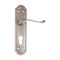 L&b Lockset Decorative Georgian Cylinder Satin Nickel Plated Scroll 8 Inch