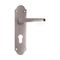 L&b Lockset Decorative Victorian Cylinder Satin Nickel Plated Straight 8 Inch