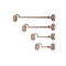L&b Ironmongery Cabin Hook Solid Brass Satin Nickel 100mm