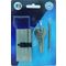 L&b Lock Cylinderinder Euro Profile Solid Brass Satin Nickel Blister 65mm