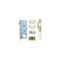 L&b Mcm Latch And Deadlock Cylinder Brass Blister 50mm