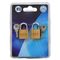 L&b Padlock Double Link Keyed Alike Brass Duo 25mm
