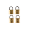 L&b Padlock Double Link Keyed Alike Brass Quad 25mm