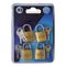L&b Padlock Double Link Keyed Alike Brass Quad 25mm