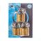 L&b Padlock Double Link Keyed Alike Brass Trio 32mm