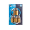 L&b Padlock Double Link Keyed Alike Brass Trio 38mm