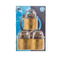 L&b Padlock Double Link Keyed Alike Brass Trio 50mm