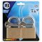 L&b Padlock Keyed Alike Brass Duo 25mm