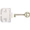Cupboard Lock Plastic White (1)