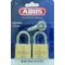 L&b Padlock Abus 40mm 2 Pack Keyed Alike Blister