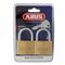 L&b Padlock Abus 50mm 2 Pack Keyed Alike Blister