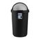 Bin Refuse Bin Flip Top 50lt Silver & Black Collect Only