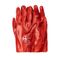 Gloves Pvc Coat Red O/cuff 27cm Std Wrist Int/lined Lrg G