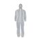 Overall Disposable Zip & Hood Non Woven White Sml A033