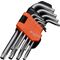 HARDEN 9pcs Medium Length Torx Key Wrench