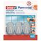 TESA Powerstrips Hooks Small Oval 3 Hooks/ 4 Strips Chrome Matt (ip 6)