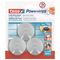TESA Powerstrips Hooks Small Round 3 Hooks/ 4 Strips Chrome Matt (ip 6)